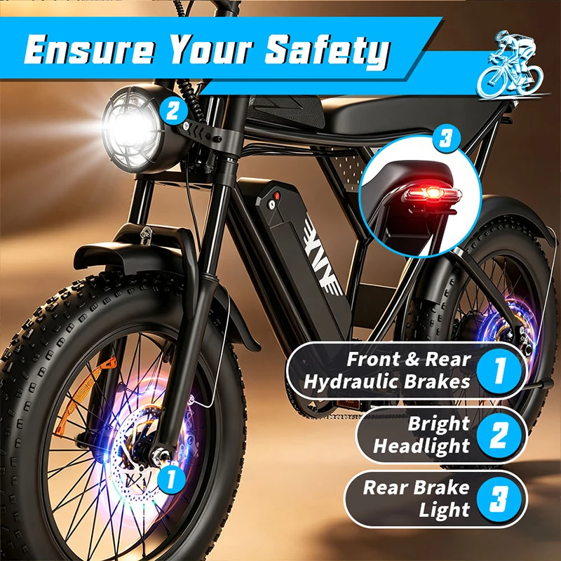 YVY C20 Lite — 20″ Fat-Tyre Electric Bike - Image 5