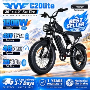 YVY C20 Lite — 20″ Fat-Tyre Electric Bike
