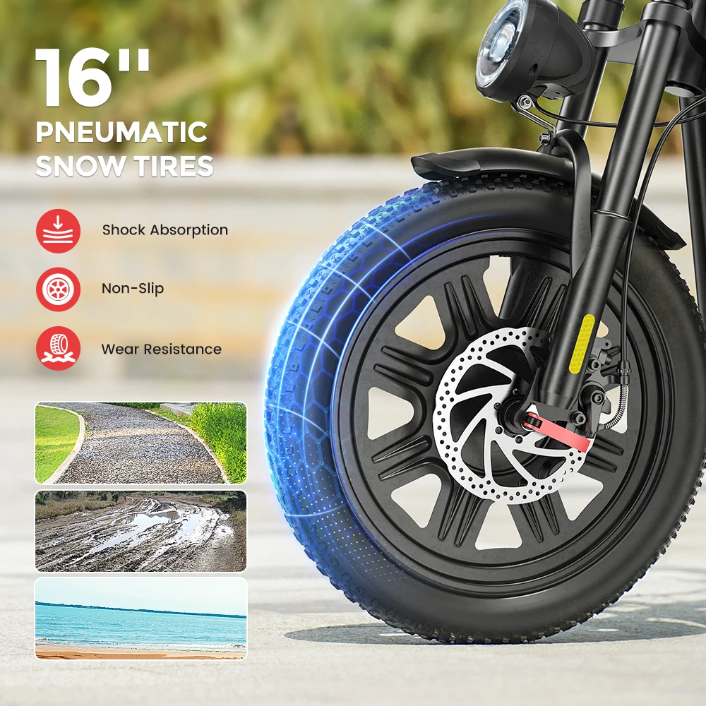 iScooter F7 — 16″ Folding Electric Bike - Image 6