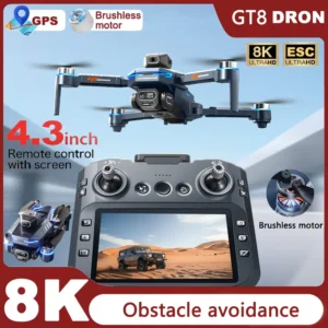 GT8 — Foldable Camera Drone with 4.3″ Screen Controller