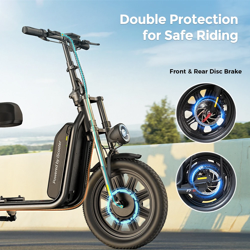 iScooter F7 — 16″ Folding Electric Bike - Image 4