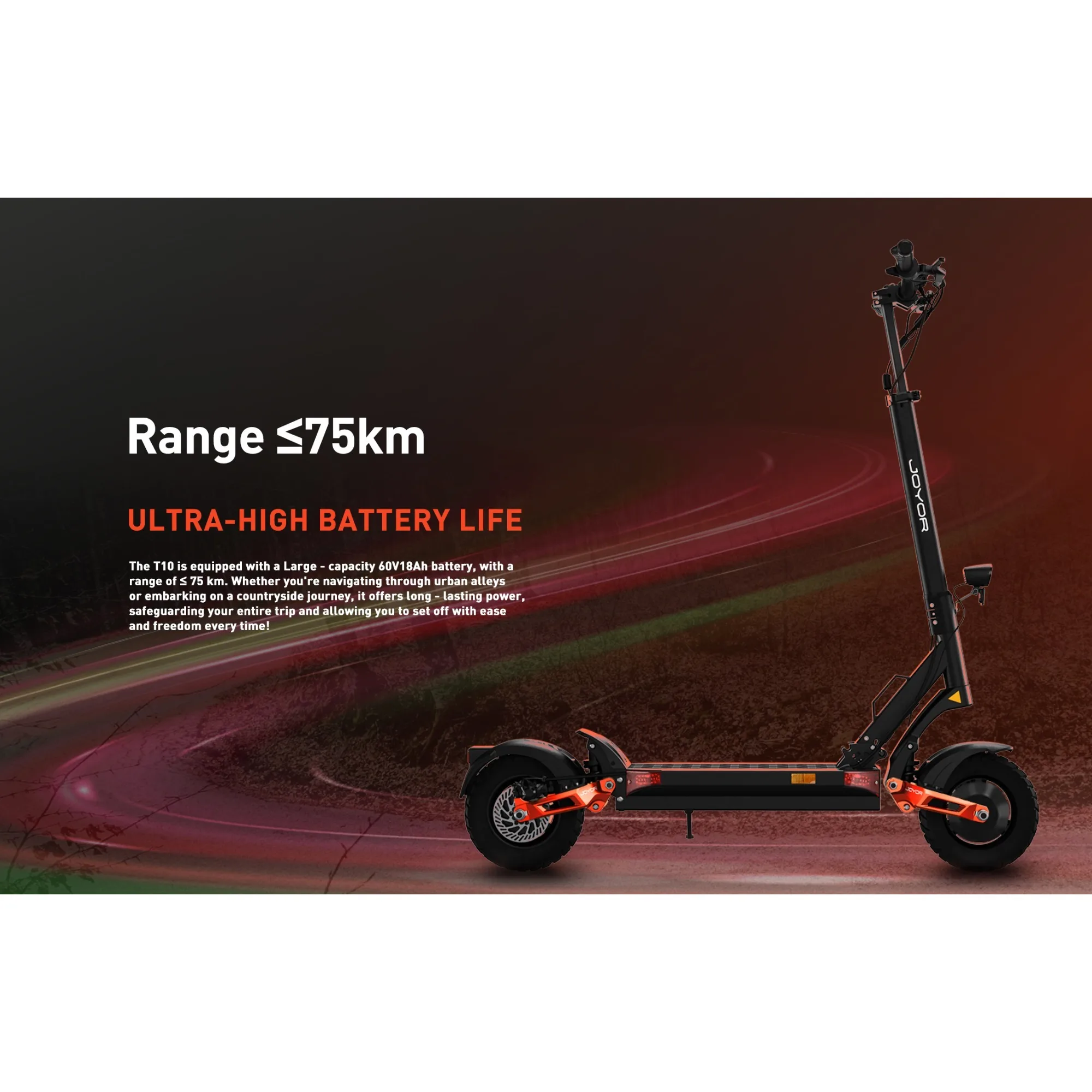 JOYOR T10 — Foldable Electric Scooter - Image 4