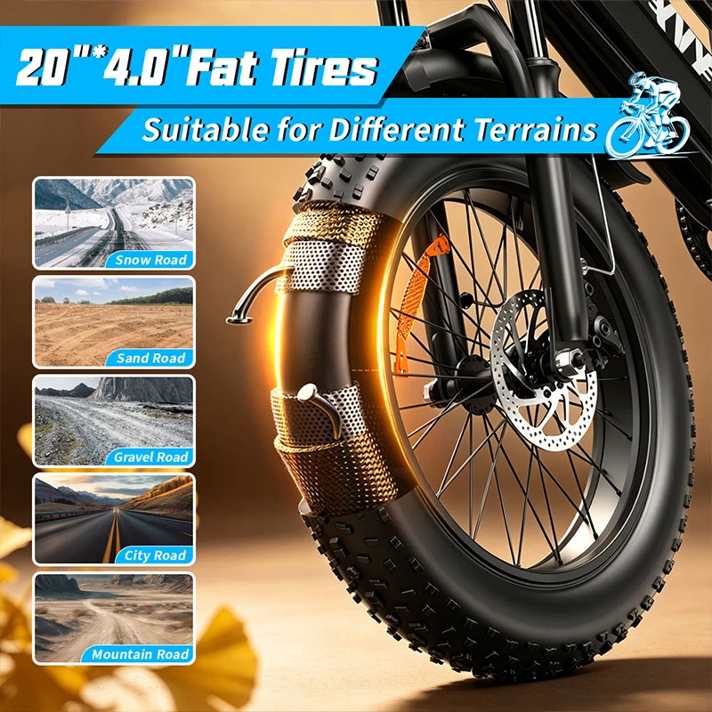 YVY C20 Lite — 20″ Fat-Tyre Electric Bike - Image 3