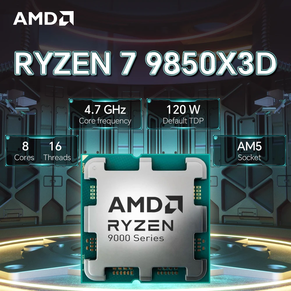 AMD Ryzen 7 9850X3D — AM5 Processor